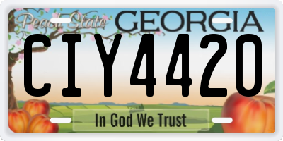 GA license plate CIY4420