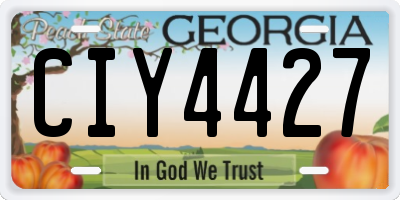 GA license plate CIY4427