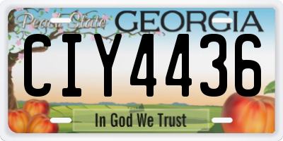 GA license plate CIY4436