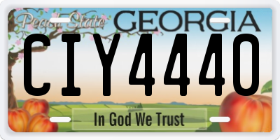 GA license plate CIY4440