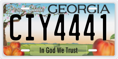 GA license plate CIY4441