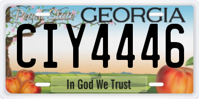 GA license plate CIY4446