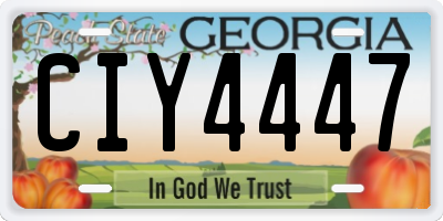 GA license plate CIY4447