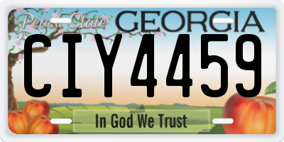 GA license plate CIY4459