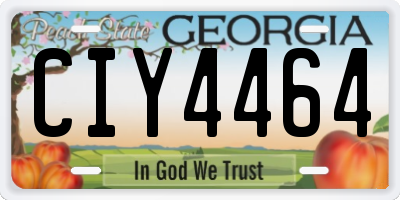 GA license plate CIY4464