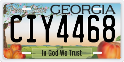 GA license plate CIY4468