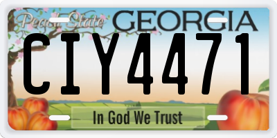 GA license plate CIY4471