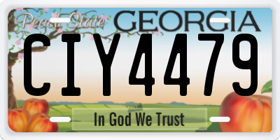 GA license plate CIY4479