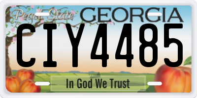 GA license plate CIY4485