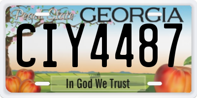 GA license plate CIY4487