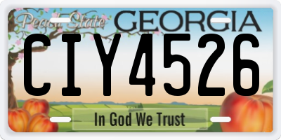 GA license plate CIY4526