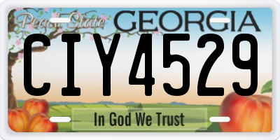 GA license plate CIY4529