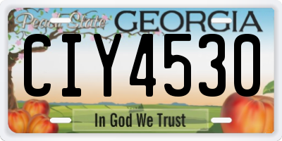 GA license plate CIY4530