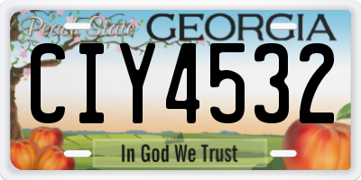 GA license plate CIY4532
