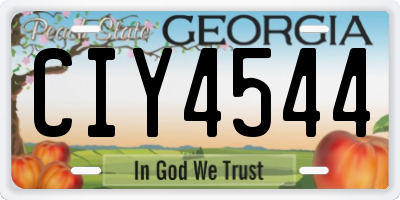 GA license plate CIY4544