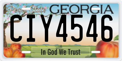 GA license plate CIY4546