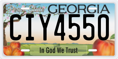 GA license plate CIY4550