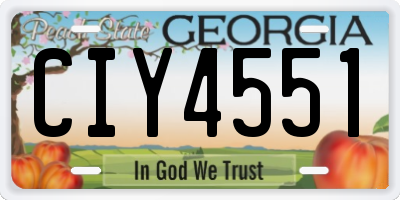 GA license plate CIY4551