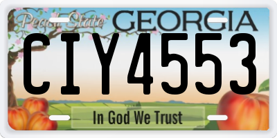 GA license plate CIY4553