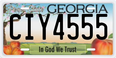 GA license plate CIY4555