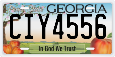 GA license plate CIY4556