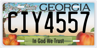 GA license plate CIY4557