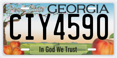 GA license plate CIY4590