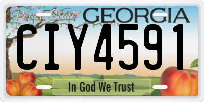 GA license plate CIY4591