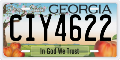 GA license plate CIY4622