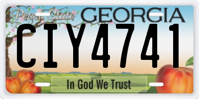 GA license plate CIY4741