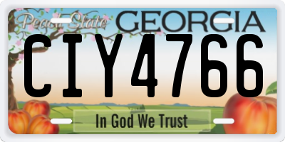 GA license plate CIY4766