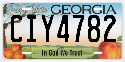 GA license plate CIY4782