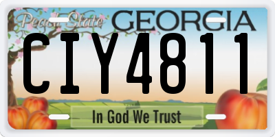 GA license plate CIY4811