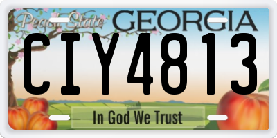 GA license plate CIY4813