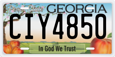 GA license plate CIY4850