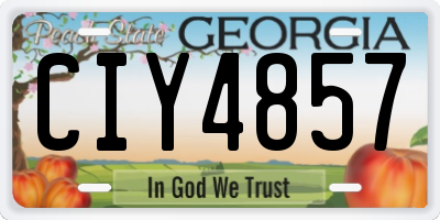 GA license plate CIY4857