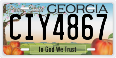 GA license plate CIY4867