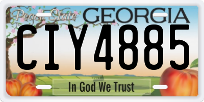 GA license plate CIY4885