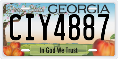 GA license plate CIY4887