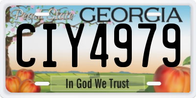 GA license plate CIY4979