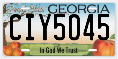 GA license plate CIY5045