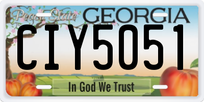 GA license plate CIY5051