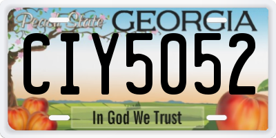 GA license plate CIY5052