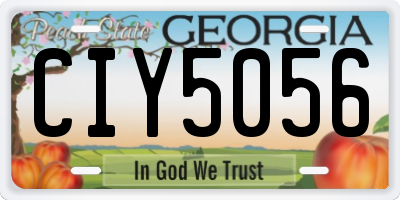 GA license plate CIY5056