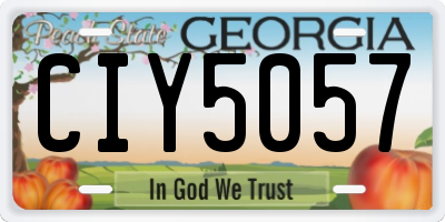 GA license plate CIY5057