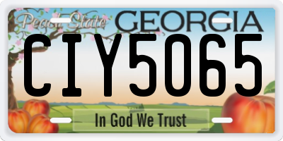 GA license plate CIY5065
