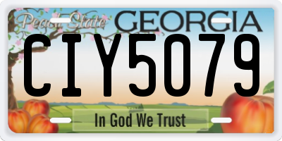 GA license plate CIY5079