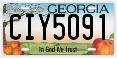 GA license plate CIY5091