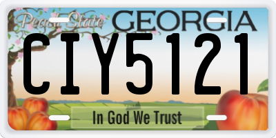 GA license plate CIY5121