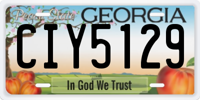 GA license plate CIY5129